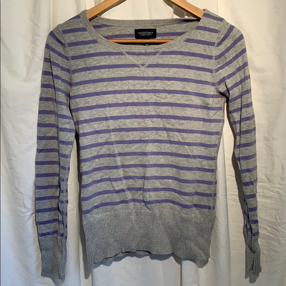 Sonoma life+style lilac and grey top
